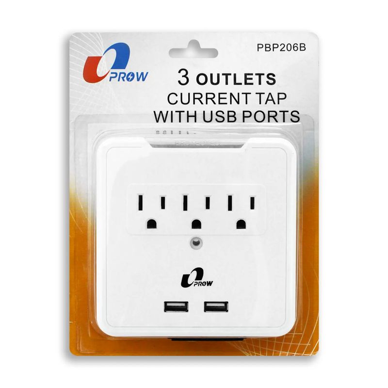 Cortapicos-de-3-tomas-frontales-aterrizadas-2-tomas-USB-tipo-A-para-carga-y-un-soporte-superior-para-smartphone