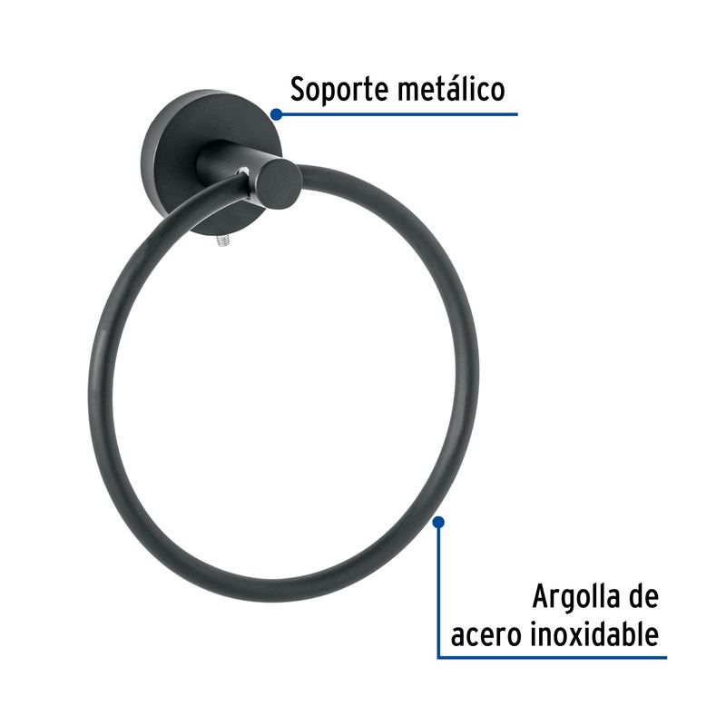 Toallero-de-baño-metalico-tipo-argolla-de-acabado-metalico-negro