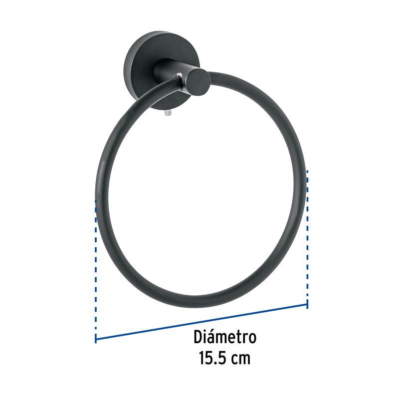 Toallero-de-baño-metalico-tipo-argolla-de-acabado-metalico-negro