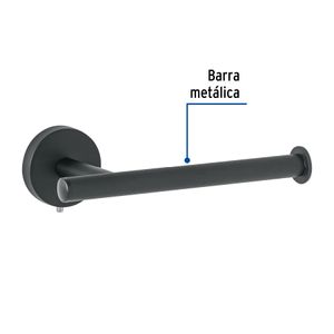 Portarrollo metálico acabado negro mate - TRUPER