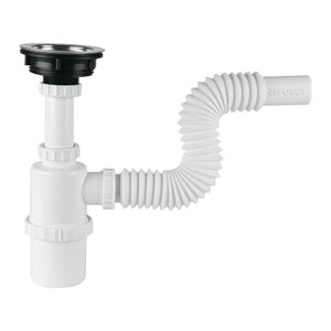 Sifón 1-1/2" con desagüe para fregadero - TRUPER