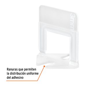 Niveladores de baldosa plásticos para sepación de 3mm. 100 U. - TRUPER