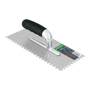 Llana 11" x 5" dentado cuadrado 1/4", 6 remaches, mango comfort - TRUPER