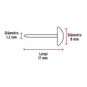 Estoperol dorado para muebles. Caja de 500 piezas - TRUPER