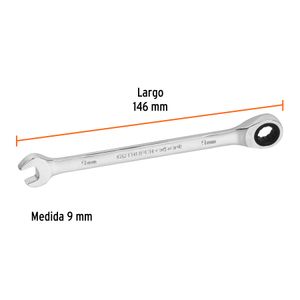 Llave mixta con matraca de 11mm x 160mm de largo - TRUPER