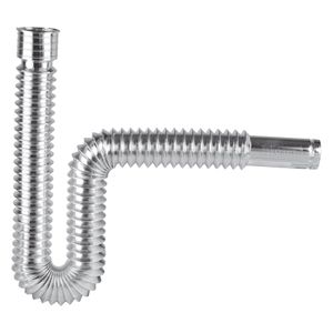 Sifón flexible gris con adaptador 1-1/2" y 1-1/4" - TRUPER