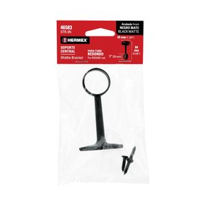 Soporte central negro para tubo redondo - TRUPER