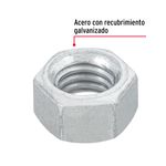 Blister-con-12-tuercas-hexagonales-de-3-8--de-acero-galvanizado.