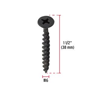 Blister con 16 tornillos multiusos #6, de largo de 1-1/2" de rosca completa. - FIERO