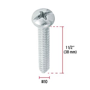 Blister con 8 tornillos autorroscables #10, de largo de 1-1/2" de rosca completa. - FIERO