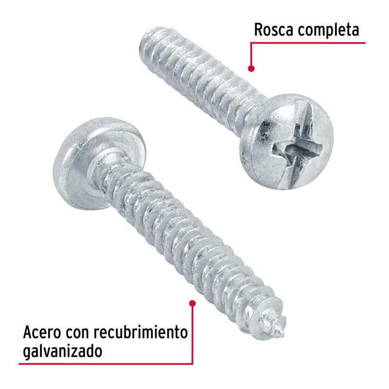 Blister-con-14-tornillos-autorroscables--8-de-largo-de-1--de-rosca-completa.