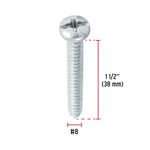 Blister-con-10-tornillos-autorroscables--8-de-largo-de-1-1-2--de-rosca-completa.