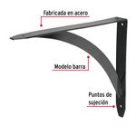 Pie-de-amigo-negro-reforzado-de-8-x-10--con-diseño-de-barra-intermedia.