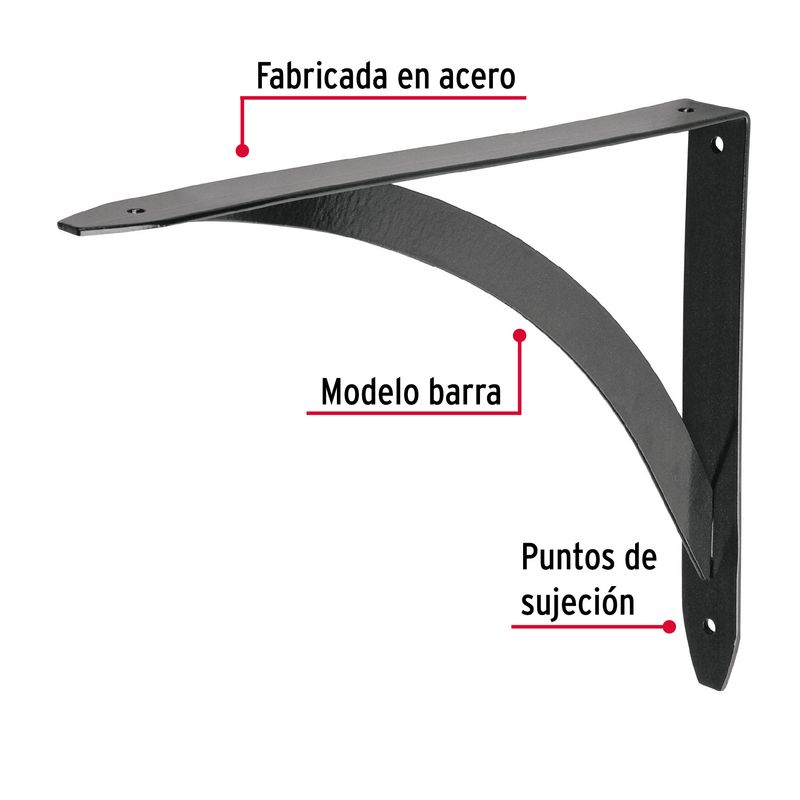 Pie-de-amigo-negro-reforzado-de-8-x-10--con-diseño-de-barra-intermedia.