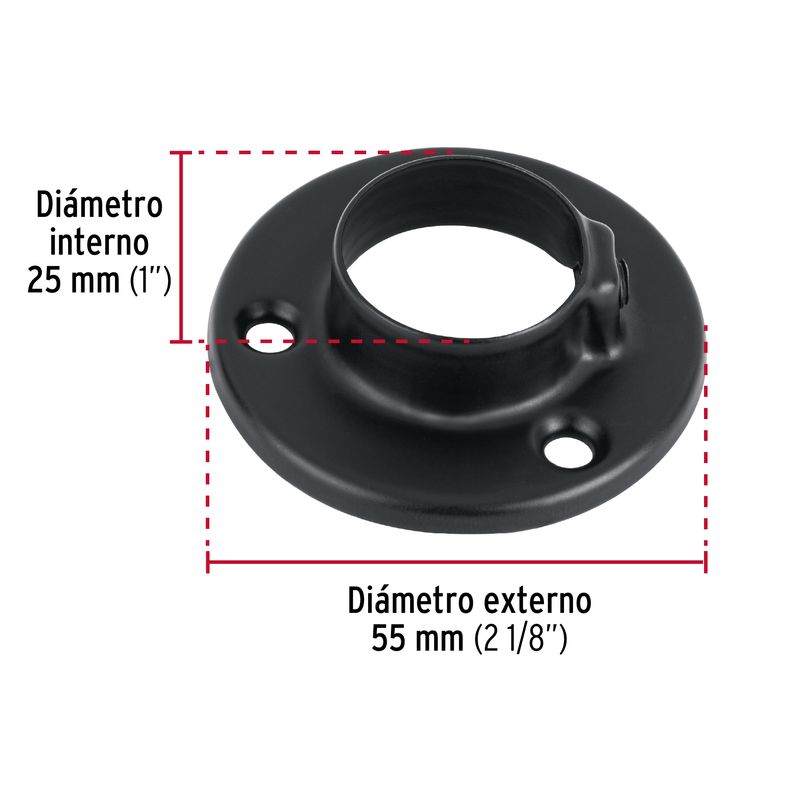 Soporte-de-pared-redondo-con-diametro-interno-de-1--para-tubo-de-closet-redondo.