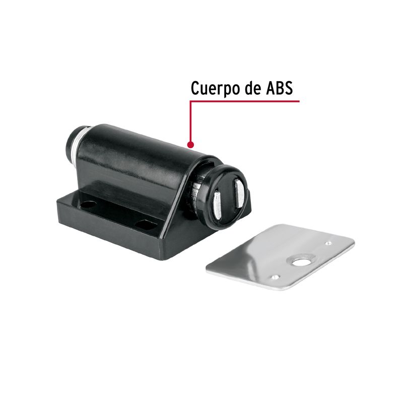 Tope-para-puertas-de-muebles-tipo-piston-magnetico-negro-con-sistema-de-presion.