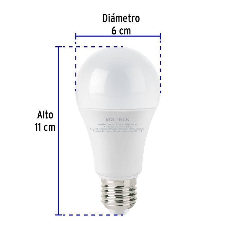 Foco-led-de-6W-luz-amarilla