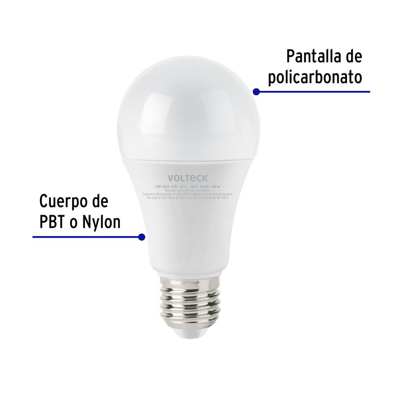 Foco-led-de-6W-luz-amarilla