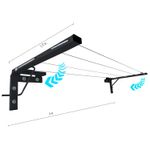 Tendedero-Plegable-de-acero-Incluye-Kit-de-Instalacion-Gratis--Espacios-Grande-Mediano-Pequeño-Capacidad-24-m-Rango-6-m.