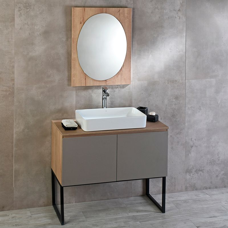 Mueble-al-piso-para-baño-para-lavabo-tocador-HELENA-100-CM.-Dos-puertas-abatibles-patas-metalicas.