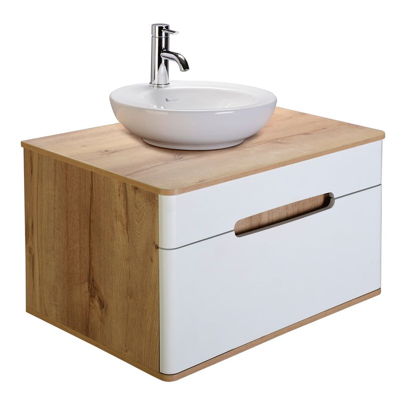Mueble-suspendido-para-baño-CURVED-75-CM-blanco-mate---duna.-Para-lavabo-de-sobreponer.-Gaveta-inferior.