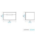 Mueble-suspendido-para-baño-CURVED-75-CM-blanco-mate---duna.-Para-lavabo-de-sobreponer.-Gaveta-inferior.