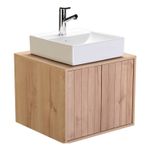 Mueble-suspendido-para-baño-DUNE-55-CM-para-lavabo-de-sobreponer.-Dos-puertas-frontales-ranuradas.