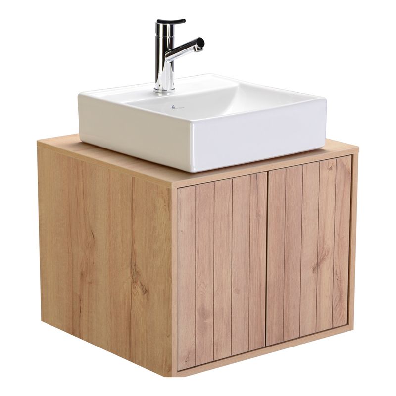 Mueble-suspendido-para-baño-DUNE-55-CM-para-lavabo-de-sobreponer.-Dos-puertas-frontales-ranuradas.