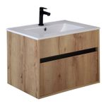 Mueble-suspendido-para-baño-para-lavabo-tocador-HELENA-60-CM-duna.-Gaveta-inferior-tiradera-tipo-gola-de-aluminio-negro.
