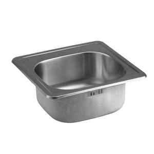 Fregadero un pozo con repisa 38x38 cm para empotrar. - FV