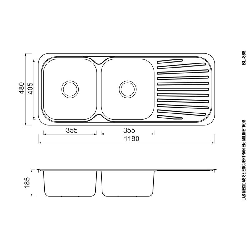 Fregadero-dos-pozos-con-escurridor-118x48-cm-para-empotrar-modelo-reversible.