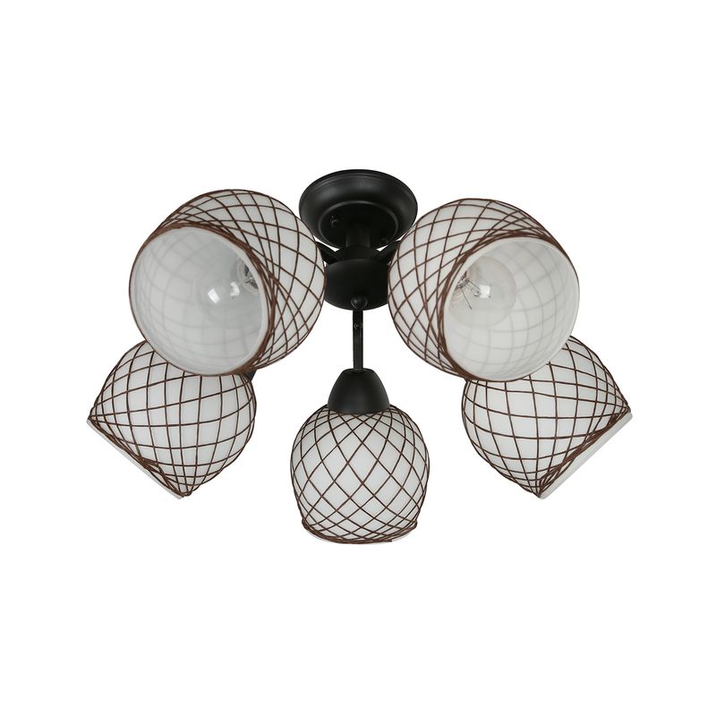 Lampara-de-techo-NEGRO-de-5-luces-con-base-tipo-E27-Potencia-de-40-Watts