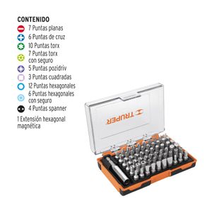 Juego de puntas para desarmador - TRUPER