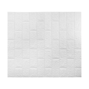 Panel adhesivo 3D Bricks blanco - K HOME