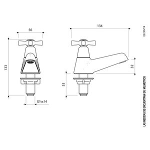 Llave para Lavabo Línea Crux - FV