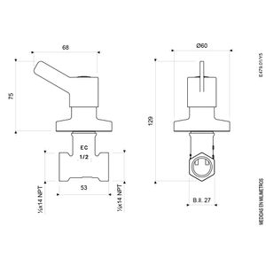 Llave de Ducha Línea Treviso - FV