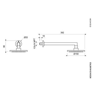 Ducha Plástica Articulada 15 cm. - FV