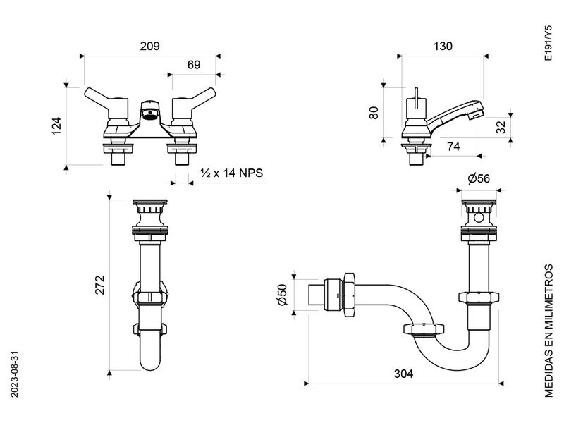 Juego-Centerset-4--para-Lavabo-Linea-Treviso