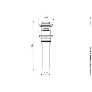Desagüe Metálico Push para Lavabo - Medida 1 1/4" - FV