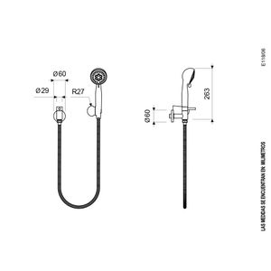Llave Individual con Ducha Manual Línea Scala Lever - FV