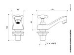 Llave-para-Lavabo-Linea-Cruz-Fija