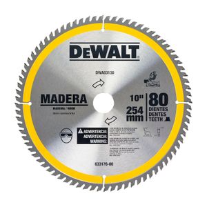 Disco Sierra Corte Madera 10" 80D Dewalt - DEWALT