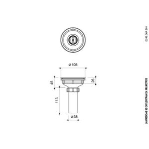 Desagüe con Canastilla con Cuerpo de ABS - Medida 1 1/2" - FV