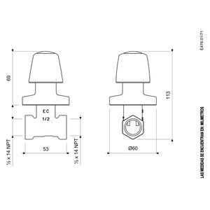 Llave de Ducha Línea Capri - FV