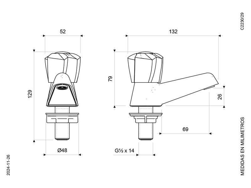 Llave-para-Lavabo-Linea-Euro-Style