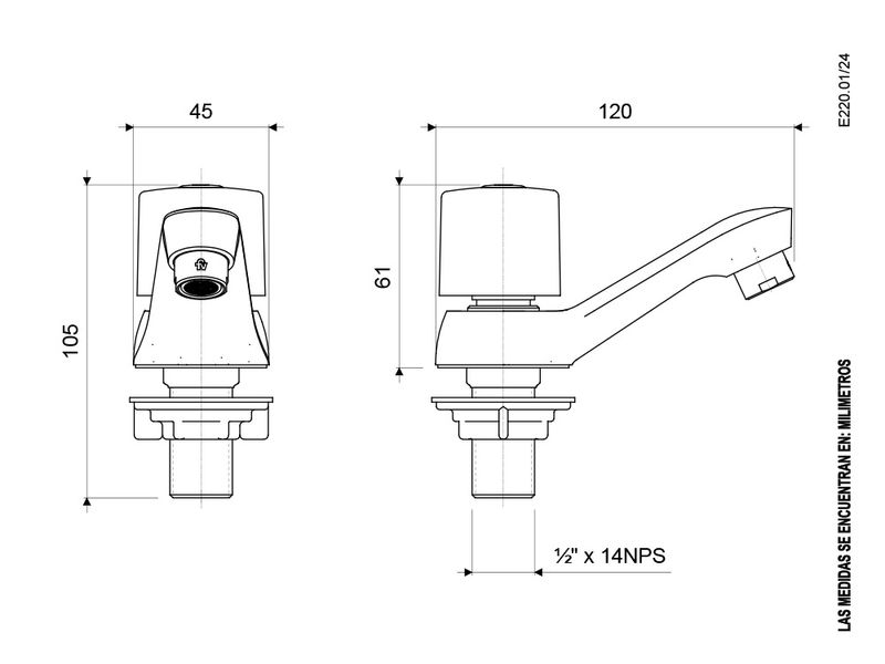 Llave-para-Lavabo-Linea-Kansas