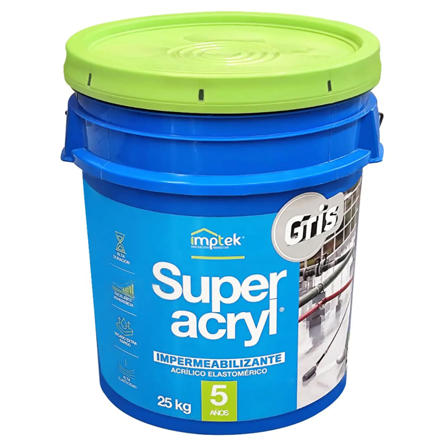 Impermeabilizante Superacryl 5 Gris 25Kg - IMPTEK - Kywi
