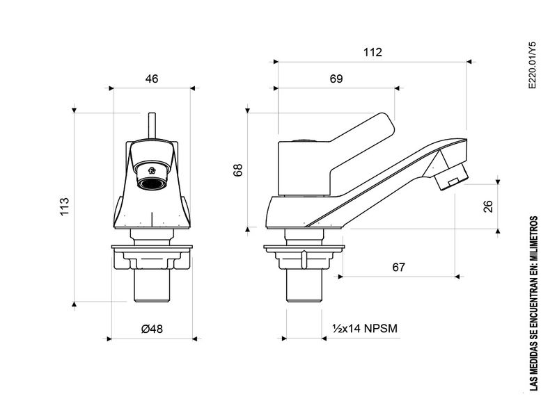 Llave-para-Lavabo-Linea-Treviso