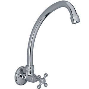 Llave de Pared con Pico Alto Plus para Cocina Línea Cruz Fija - FV
