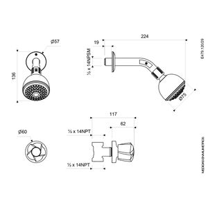Llave Campanola con Ducha Línea Euro Style - FV